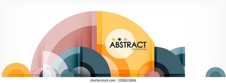 Abstrakter Hintergrund, helle Kreise, geometrisches Design, Vektorgrafik