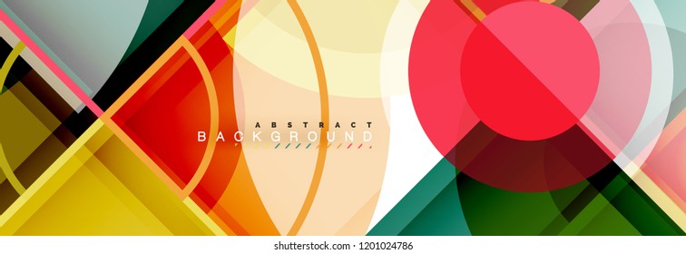 Abstrakter Hintergrund, helle Kreise, geometrisches Design, Vektorgrafik