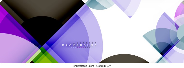 Abstract background bright circles geometric design, vector