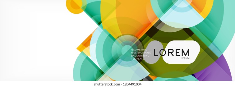 Abstrakter Hintergrund, helle Kreise, geometrisches Design, Vektorgrafik