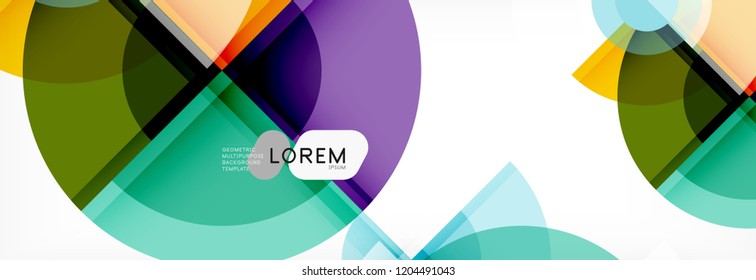 Abstrakter Hintergrund, helle Kreise, geometrisches Design, Vektorgrafik