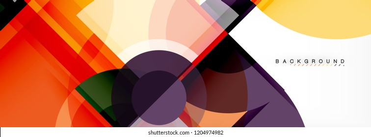 Plano de fundo abstrato círculos brilhantes projeto geométrico, vetor