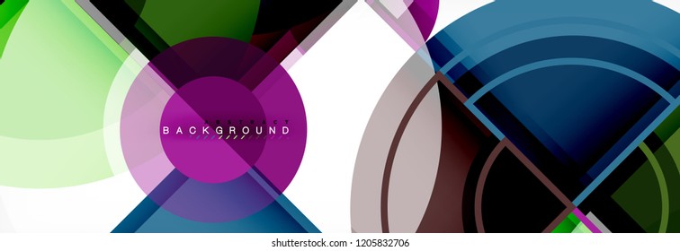 Abstrakter Hintergrund, helle Kreise, geometrisches Design, Vektorgrafik