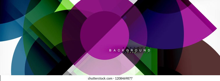 Abstrakter Hintergrund, helle Kreise, geometrisches Design, Vektorgrafik