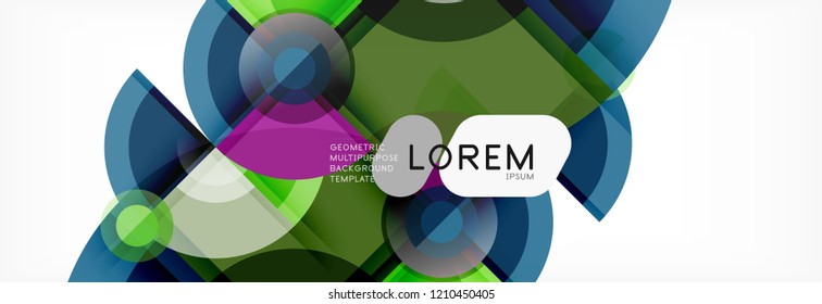 Abstrakter Hintergrund, helle Kreise, geometrisches Design, Vektorgrafik