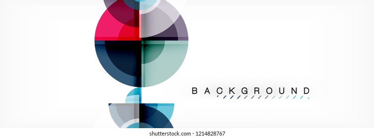 Abstrakter Hintergrund, helle Kreise, geometrisches Design, Vektorgrafik