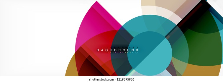 Abstrakter Hintergrund, helle Kreise, geometrisches Design, Vektorgrafik