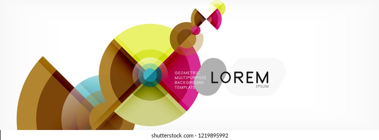 Abstrakter Hintergrund, helle Kreise, geometrisches Design, Vektorgrafik