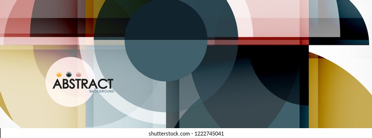 Abstrakter Hintergrund, helle Kreise, geometrisches Design, Vektorgrafik