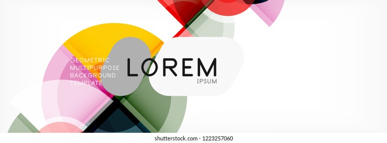 Resumen de fondo de círculos brillantes diseño geométrico, vector