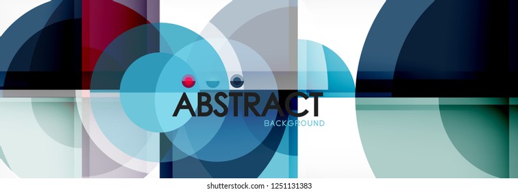 Abstrakter Hintergrund, helle Kreise, geometrisches Design, Vektorgrafik