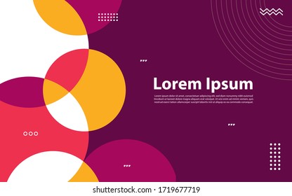 Abstract background bright circles geometric design.