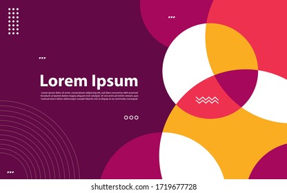 El fondo abstracto gira en círculos de diseño geométrico.