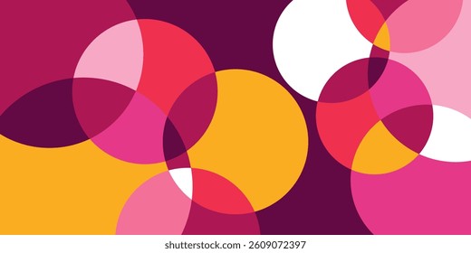 Abstract background bright circles geometric design.
