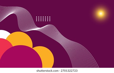 Diseño de fondo geométrico de círculos brillantes de fondo Abstractas. 