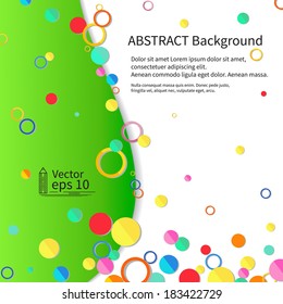 Abstract Background with bright circles, vector