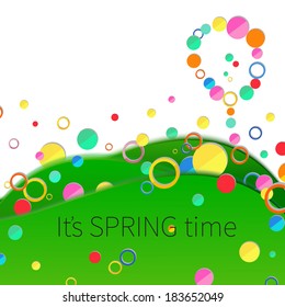 Abstract Background with bright circles,flower, vector