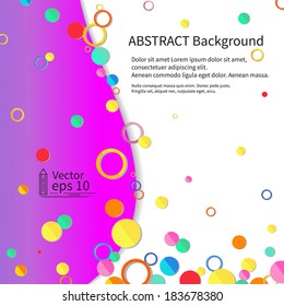 Abstract Background with bright circles,flower, vector