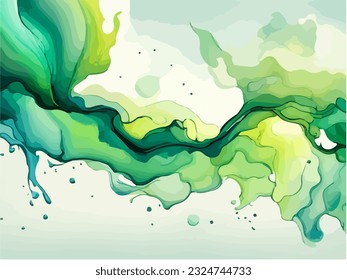 Abstract background with bright color dye splash, liquid watercolor backdrop design, vector EPS 10 illustration