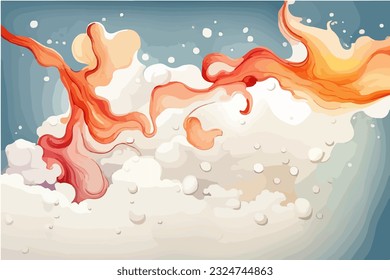 Abstract background with bright color dye splash, liquid watercolor backdrop design, vector EPS 10 illustration