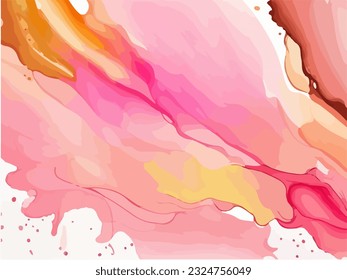 Fondo abstracto con salpicadura de tinte de color brillante, diseño de fondo de acuarela líquida, vector EPS 10 ilustración