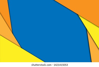 Abstract background in bright color layering with drop shadow