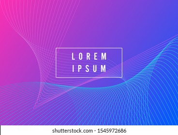 Abstract background with bright color neon lights and lines. Glowing background, vector futuristic techno template