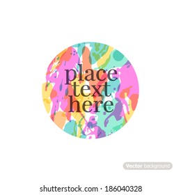 Abstract background. Bright color splashes. Vector illustration