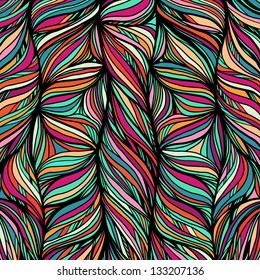 Abstract background with bright colored waves - vector