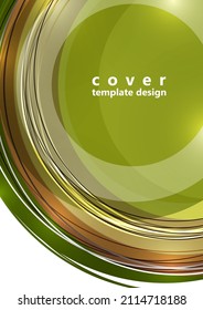 Abstract background bright colorful circles and lines. Modern simple creative design with geometric patterns, dynamic shapes. Vector illustration