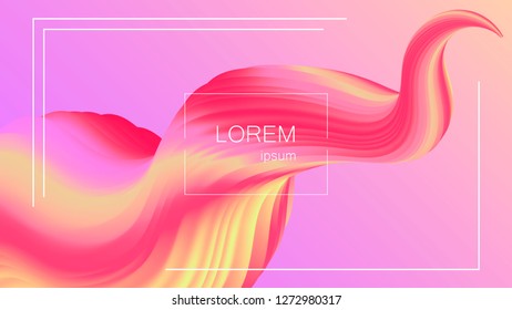 Abstract background. Bright colorful dynamic shapes. Wave with 3D effect. Eps10 vector illustration for Flyer, Banner, Blank, Business Presentation.