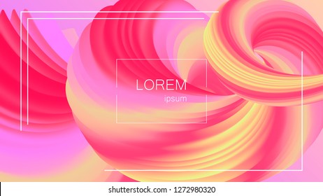 Abstract background. Bright colorful dynamic shapes. Wave with 3D effect. Eps10 vector illustration for Flyer, Banner, Blank, Business Presentation.