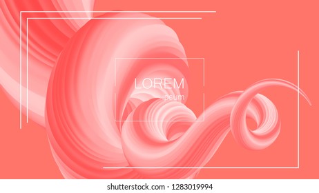 Abstract background. Bright colorful dynamic shapes. Wave with 3D effect. Eps10 vector illustration for Flyer, Banner, Blank, Business Presentation.