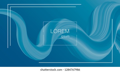 Abstract background. Bright colorful dynamic shapes. Wave with 3D effect. Eps10 vector illustration for Flyer, Banner, Blank, Business Presentation.