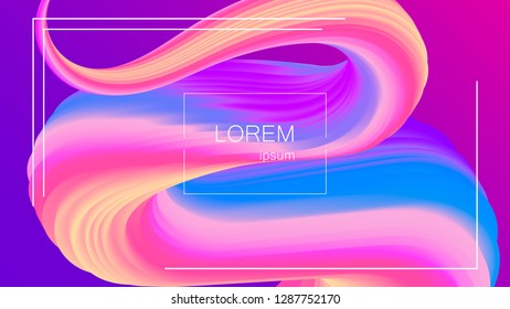 Abstract background. Bright colorful dynamic shapes. Wave with 3D effect. Eps10 vector illustration for Flyer, Banner, Blank, Business Presentation.