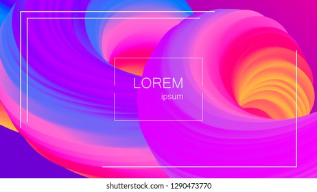 Abstract background. Bright colorful dynamic shapes. Wave with 3D effect. Eps10 vector illustration for Flyer, Banner, Blank, Business Presentation.
