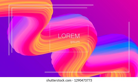 Abstract background. Bright colorful dynamic shapes. Wave with 3D effect. Eps10 vector illustration for Flyer, Banner, Blank, Business Presentation.