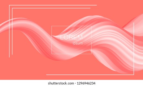 Abstract background. Bright colorful dynamic shapes. Wave with 3D effect. Eps10 vector illustration for Flyer, Banner, Blank, Business Presentation.