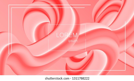 Abstract background. Bright colorful dynamic shapes. Wave with 3D effect. Eps10 vector illustration for Flyer, Banner, Blank, Business Presentation.