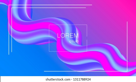 Abstract background. Bright colorful dynamic shapes. Wave with 3D effect. Eps10 vector illustration for Flyer, Banner, Blank, Business Presentation.