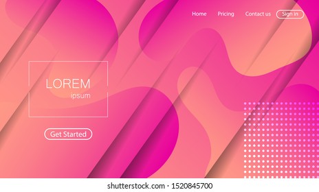 Abstract background. Bright colorful dynamic shapes. Wave with 3D effect. Eps10 vector illustration for Flyer, Banner, Blank, Business Presentation.