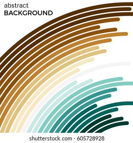 Abstract background with bright colorful lines. Colored circles with place for your text  on a white background.