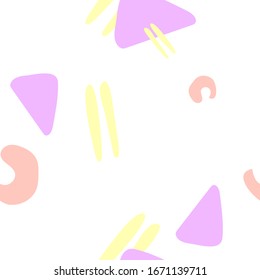 
Abstract background in bright colors. Seamless pattern. Vector illustration of simple shapes  on a white background.