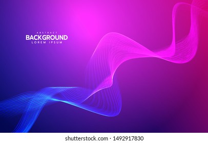 abstract background bright curve lines