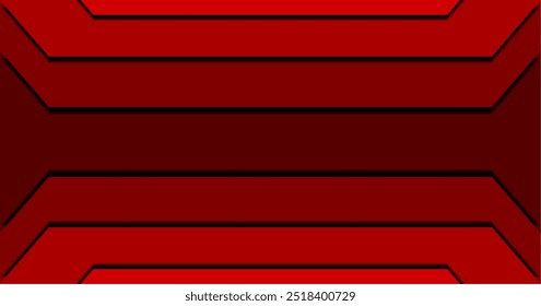 Abstract background with bright to dark red colors, and also repeating shapes below and above.