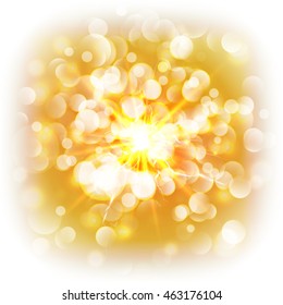 Abstract background with a bright flash glare without borders on a white background.