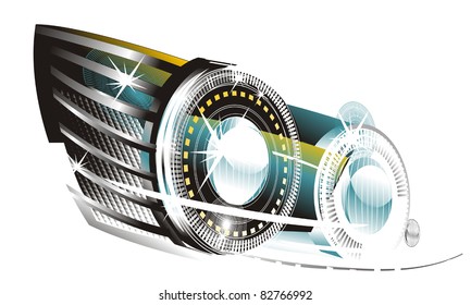 abstract background - bright flashes