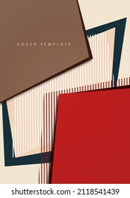 Abstract background. Bright geometric colored overlapping polygons and lines. Fashion design. Vector illustration