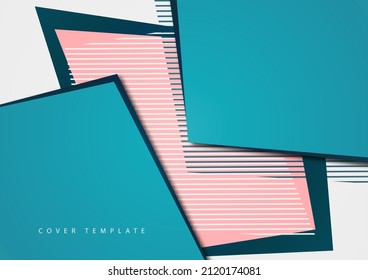 Antecedentes abstractos. Poligonos y líneas de colores geométricos luminosos que se superponen. Diseño de moda. Ilustración del vector