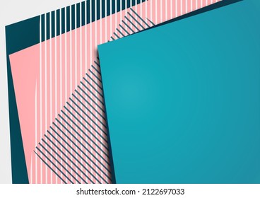 Abstract background. Bright geometric colored overlapping polygons and lines. Fashion design. Vector illustration